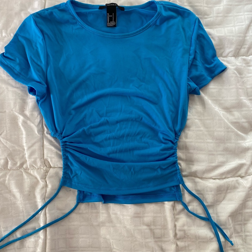 Small Blue tight Crop top